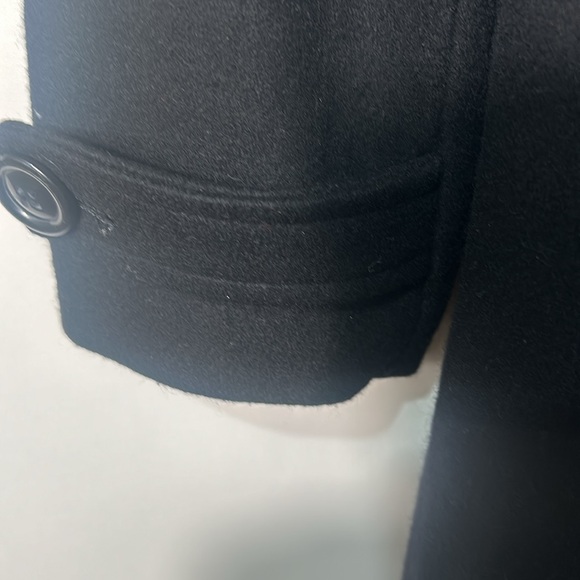 GIACCA DOUBLE BREASTED BLACK WOOL BLEND COAT WOMEN IN SIZE M - Picture 9 of 13